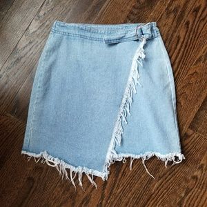 Asos Denim Wrap Mini Skirt, Size 2/4